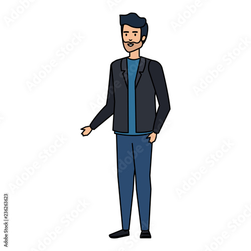 elegant businessman avatar character