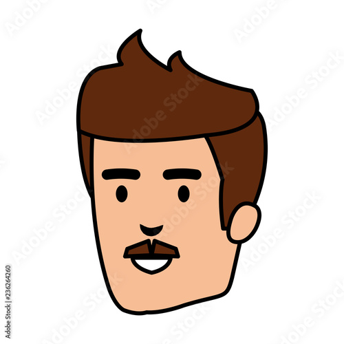 young man head avatar character