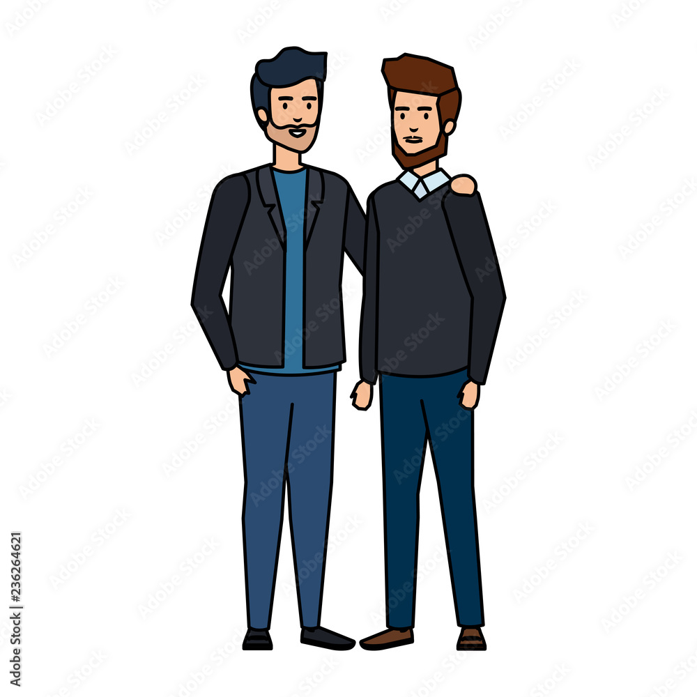 Obraz premium elegant businessmen avatars characters