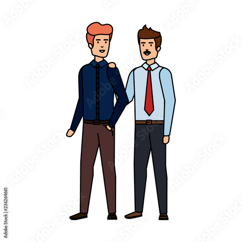elegant businessmen avatars characters
