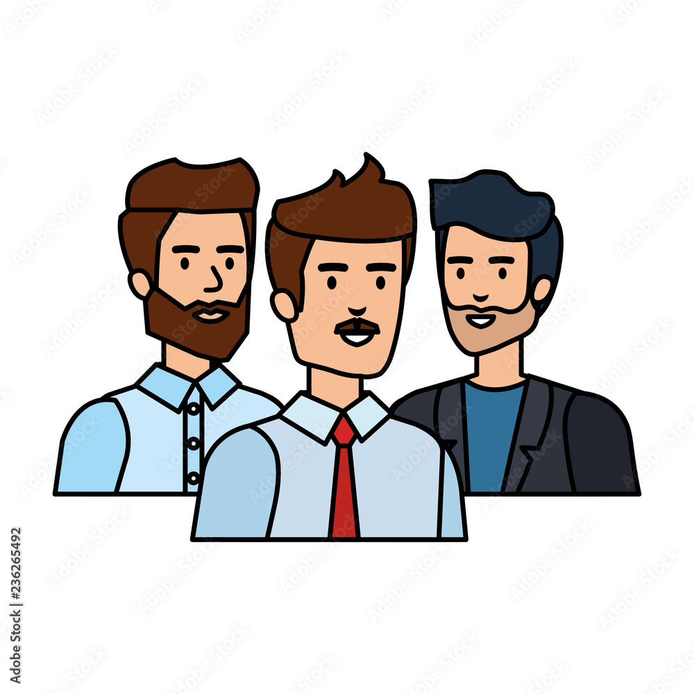elegant businessmen avatars characters
