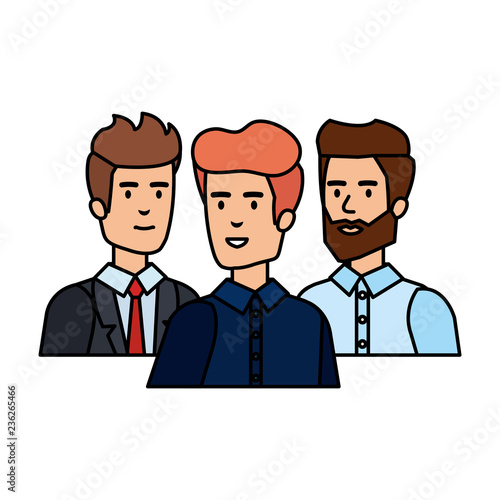 elegant businessmen avatars characters
