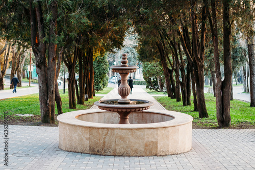 idle fountain in city Park