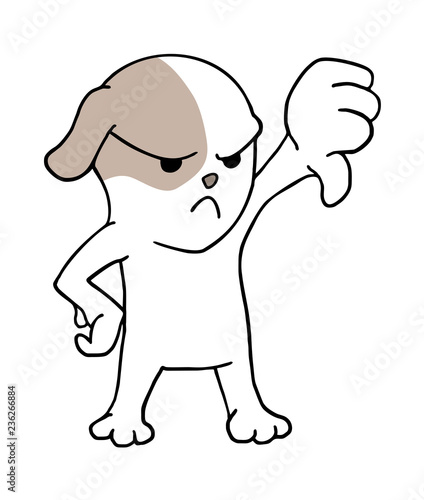 angry dog draw