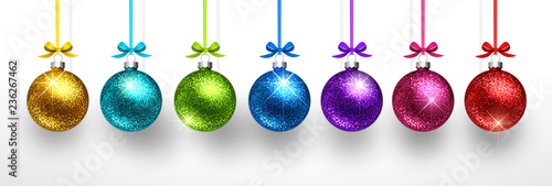 Christmas Colored Balls. Vector
