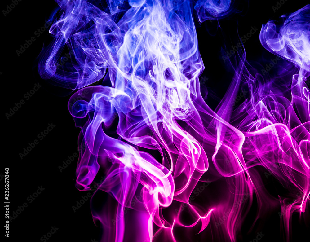 Colored smoke on black background Colored smoke on black background