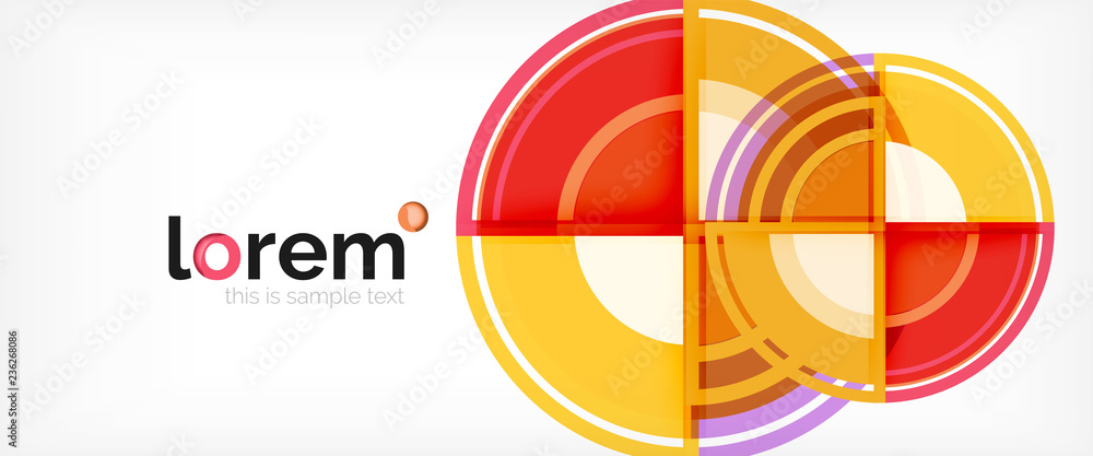 Obraz premium Multicolored round shapes abstract background