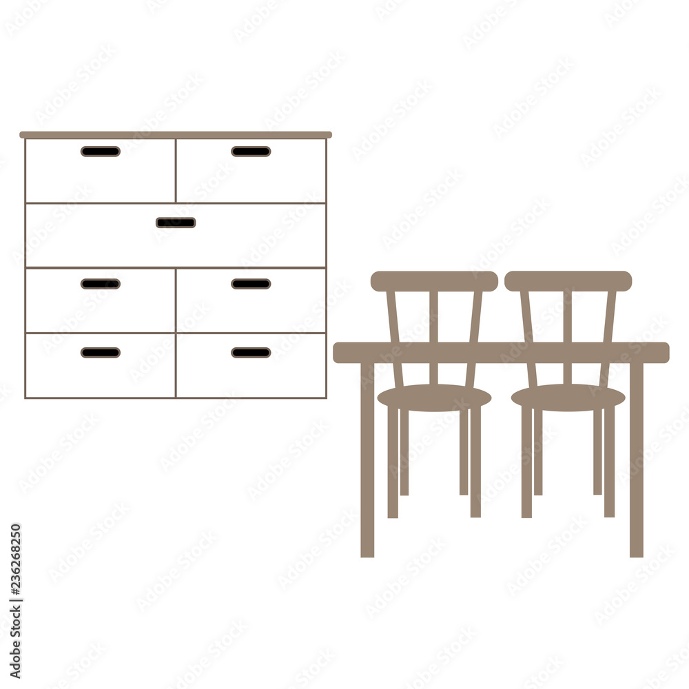 Furniture vector icon, illustration in flat style. Furniture vector icon, illustration in flat style.