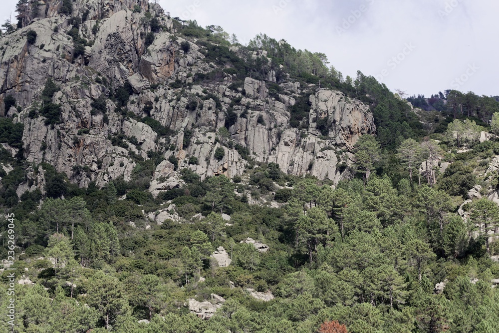Landscape near Canaglia in the Corsian mountains. Landscape near Canaglia in the Corsian mountains.