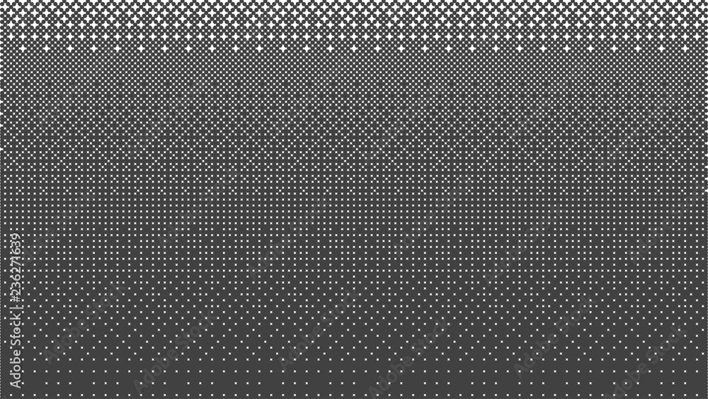 Halftone gradient pattern horizontal vector illustration. Ornament pattern. Black white dots background. Fabric texture. Geometric background. Abstract dots background. Halftone gradient pattern horizontal vector illustration. Ornament pattern. Black white dots background. Fabric texture. Geometric background. Abstract dots background.