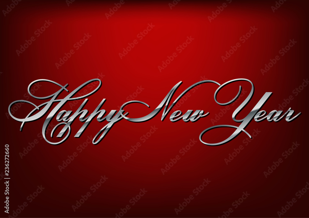 Happy New Year text design. Vector greeting illustration. Happy New Year text design. Vector greeting illustration.