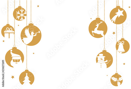 Boules de Noël dorées