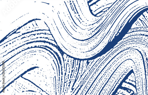 Grunge texture. Distress indigo rough trace. Elega