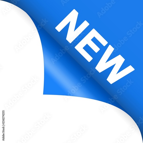 Curled corner New blue