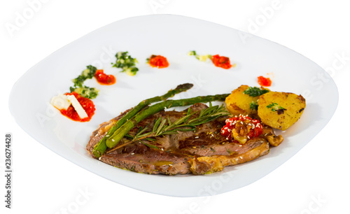 Veal with grilled vegetables