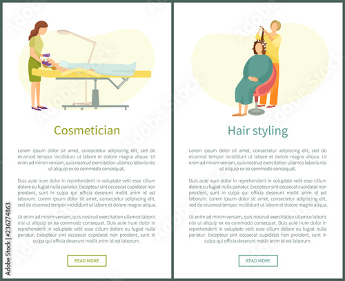 Cosmetician Hairdresser Cosmetic Procedures Vector