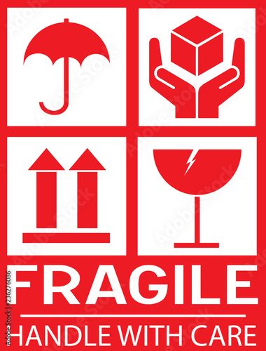 autocollant fragile pour l'emballage 
