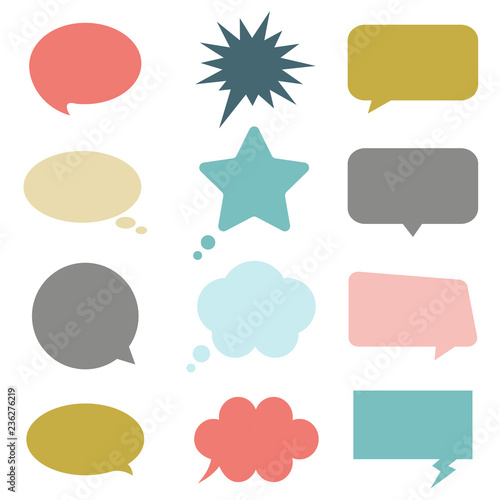 empty speech bubbles set