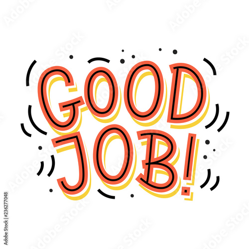 Good Job. Greeting card, banner