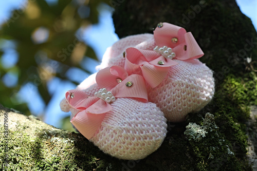 sapatinho de tricot menina