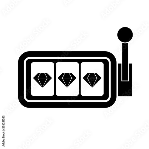 Slot machine icon, logo on white background