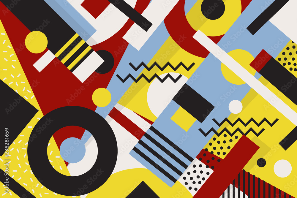 Memphis geometric background Memphis geometric background
