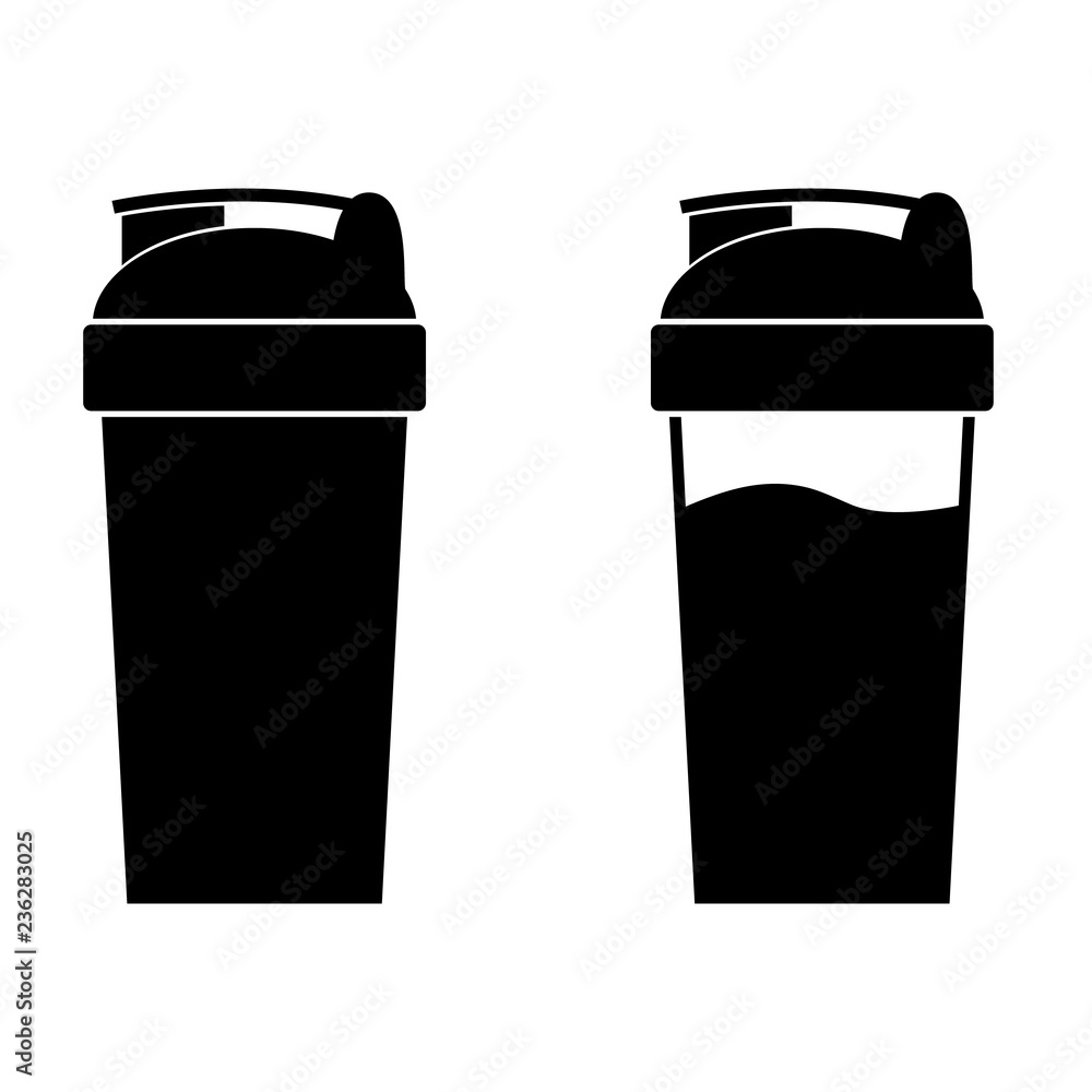 Fitness shaker icon, logo on white background Stock Vector | Adobe Stock