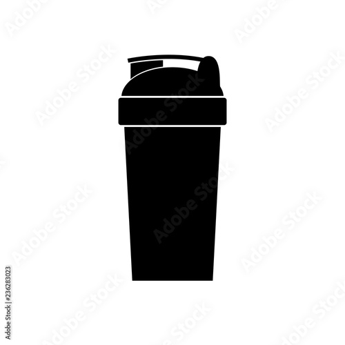 Fitness shaker icon, logo on white background