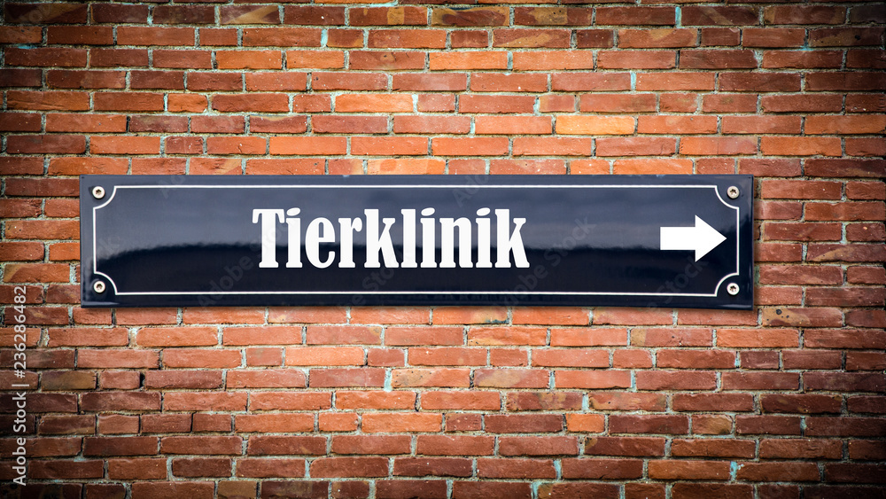 Fototapeta premium Schild 404 - Tierklinik