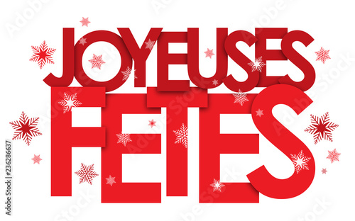 Bannière typographique "Joyeuses Fêtes" 