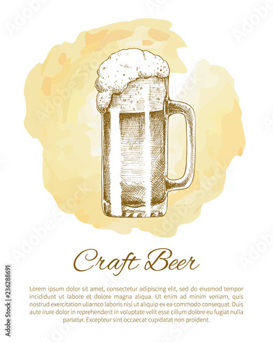 Craft Beer Object Hand Drawn Icon Vector Sketch
