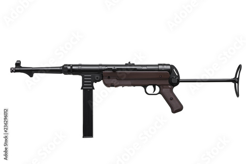 Foto vintage machine gun isolated on white