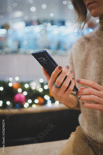 Photography Woman holding mobile phone