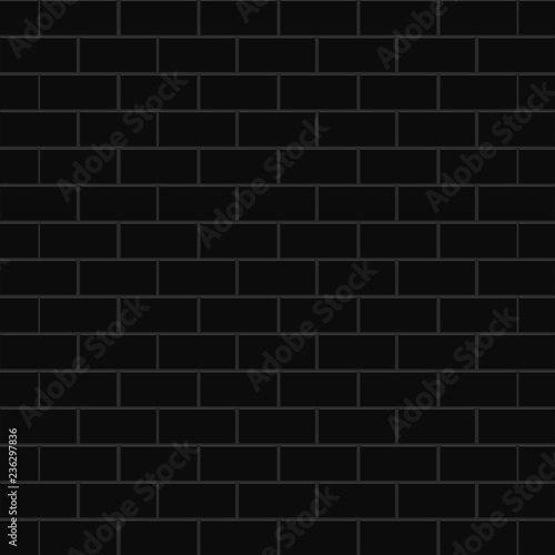 Isolated black bricks background. Vector illustration design
