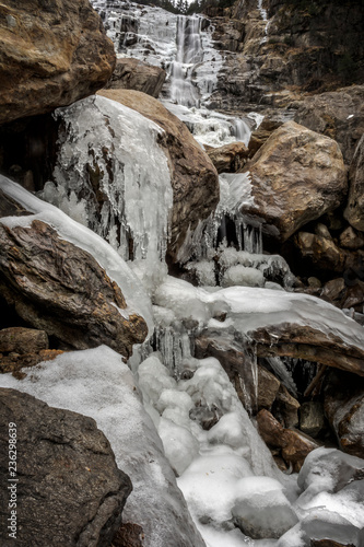 GRAWA a Glacier Waterfall situated in the Stubai Valley - Alps - Austria