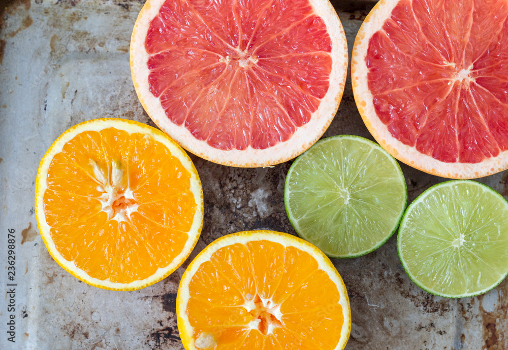 Citrus peels, orange, lemon and grapefruit Citrus peels, orange, lemon and grapefruit