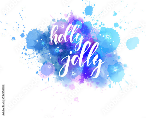 Holly jolly holiday calligraphy