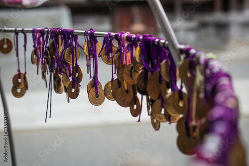 The way to make a wish in japan with 5 yen photo