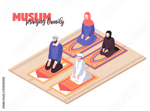  Arab People Praying Illustration