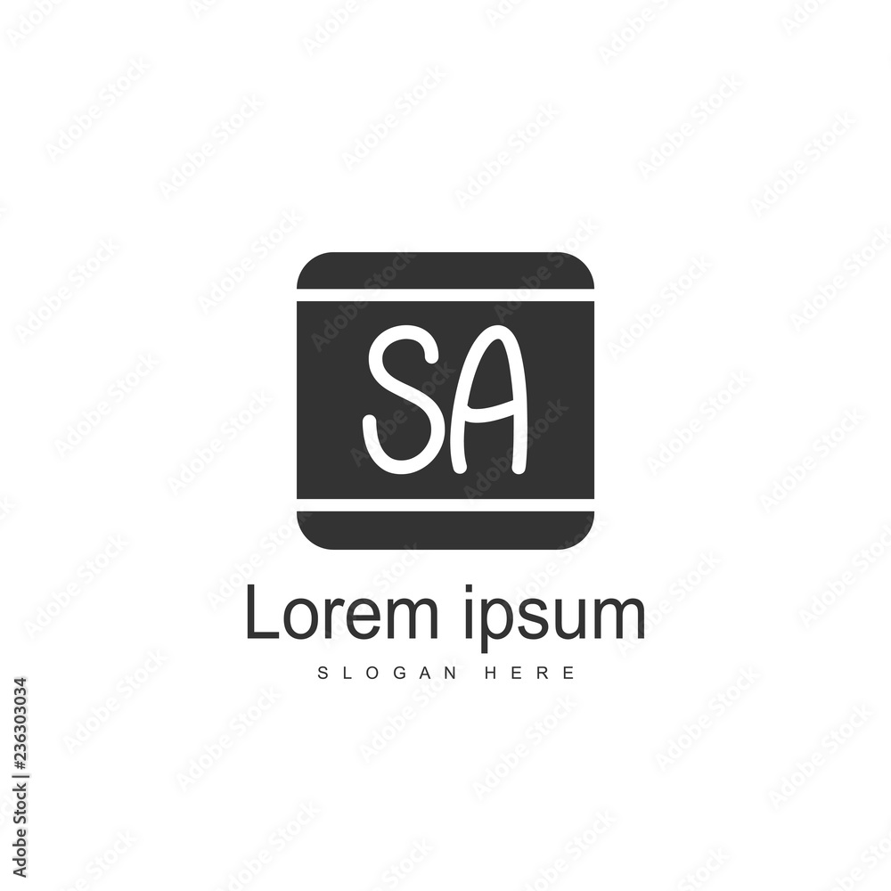SA Letter logo template. Initial letter logo design