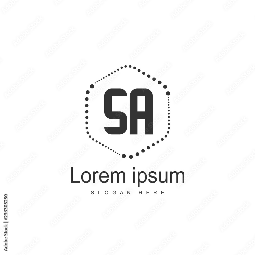 SA Letter logo template. Initial letter logo design SA Letter logo template. Initial letter logo design