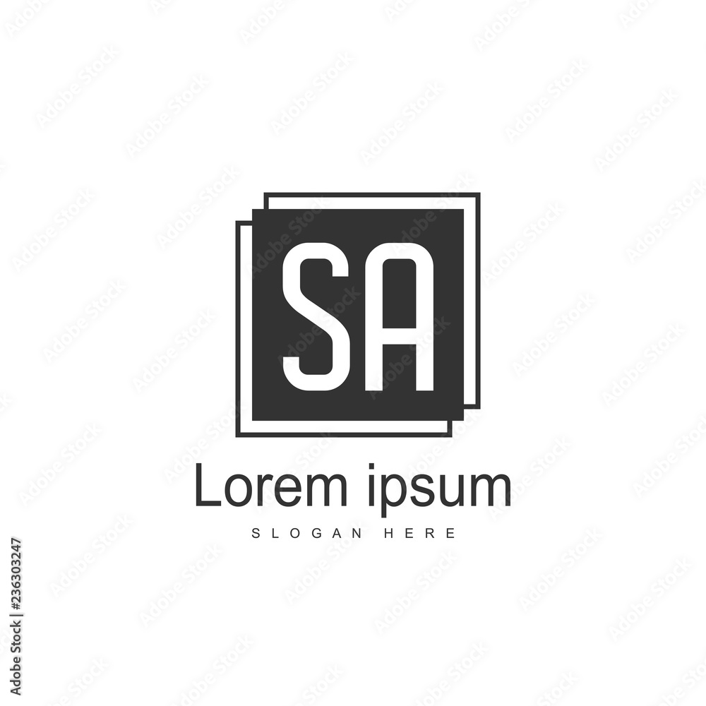 SA Letter logo template. Initial letter logo design SA Letter logo template. Initial letter logo design