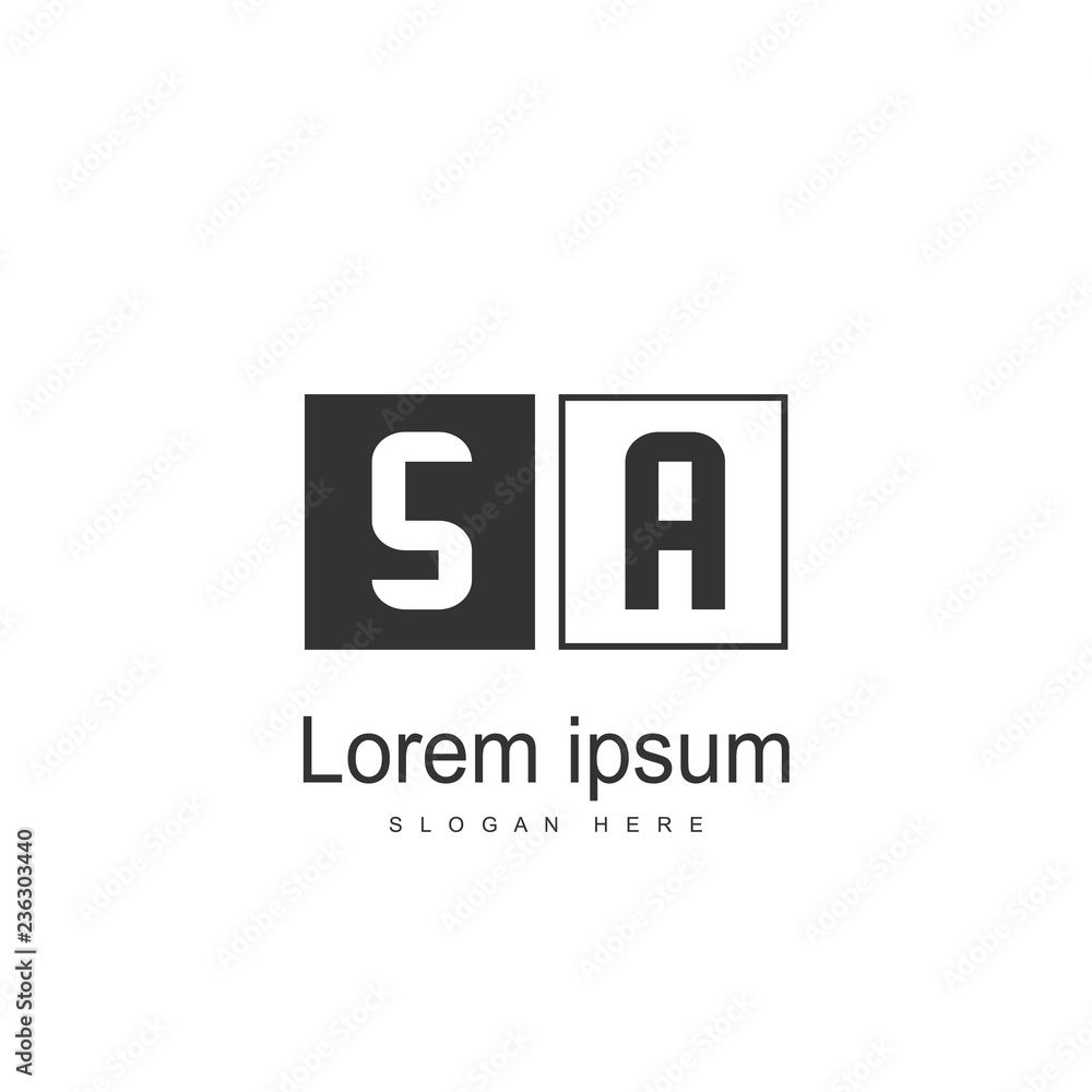 Obraz premium SA Letter logo template. Initial letter logo design