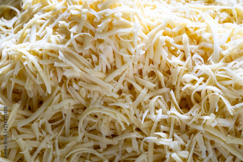 Sliced Cheese in the Bowl, Closeup Background