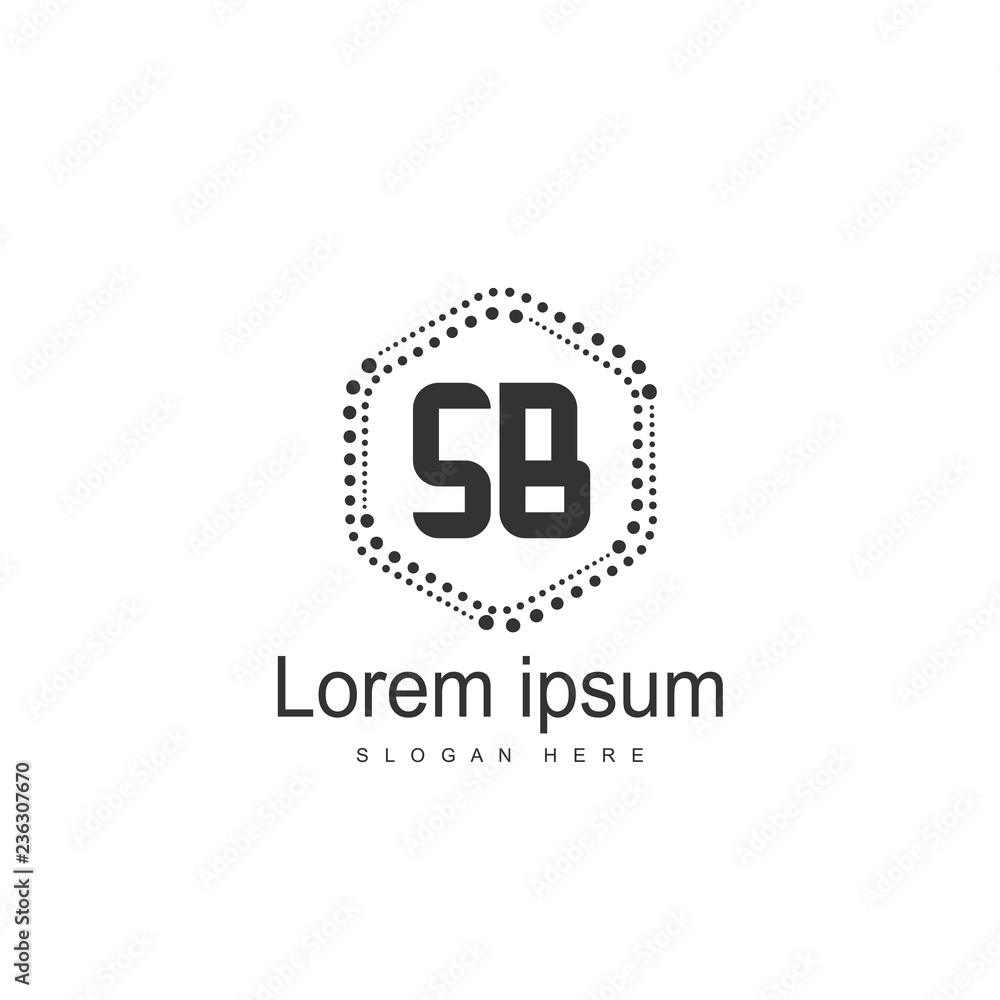 Obraz premium SB Letter logo template. Initial letter logo design