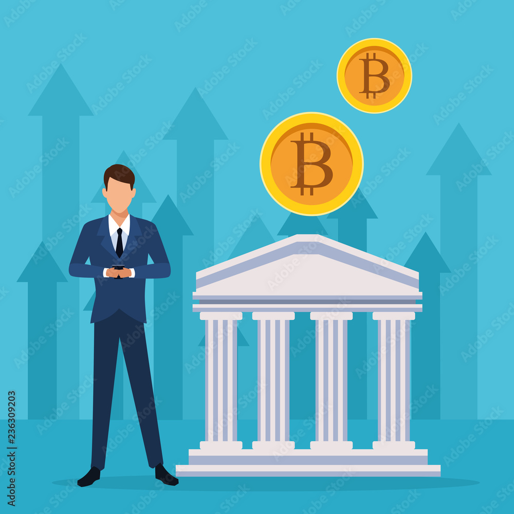 cryptocurrency bank man
