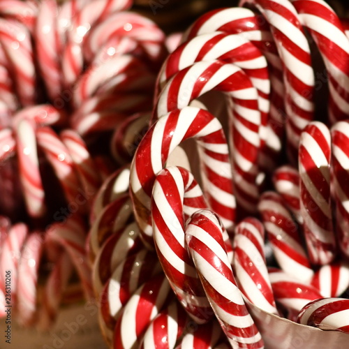 rot-weiße Zuckerstangen candy cane photo