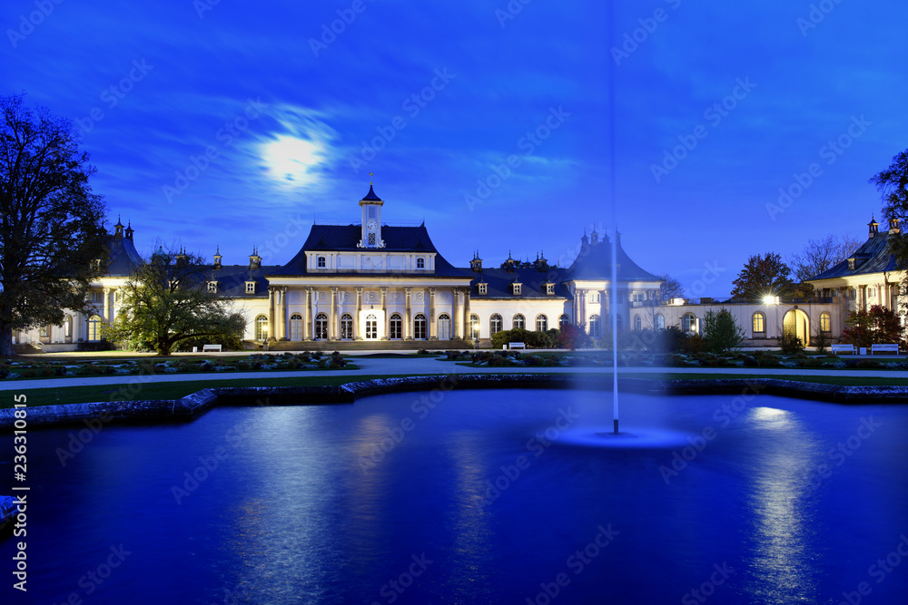 Naklejka premium Baroque palace Pillnitz in Chinese style, located close to Dresden, Saxony, Germany