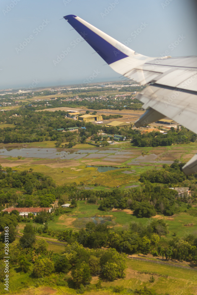Fototapeta premium aerial view from the plane