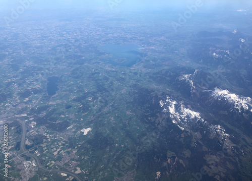 Flying over Bad Feilnbach in Germany